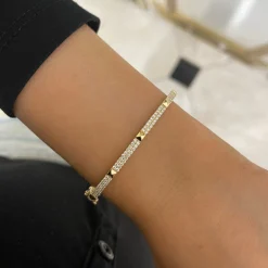 Nikita Studded Pave Diamond Bangle Bracelet
