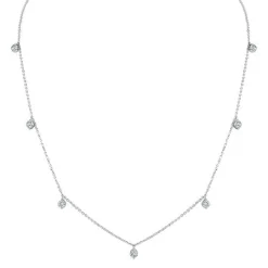 Nora Round Diamond Drop Necklace 0.82 ctw