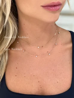 Nora Round Diamond Drop Necklace 0.82 ctw