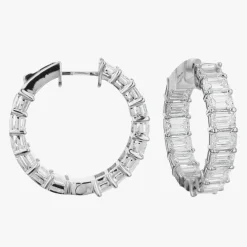 Not Your Mamas Emerald Cut Hoop Earrings