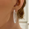 Odessa Emerald Cut Hoop Earrings