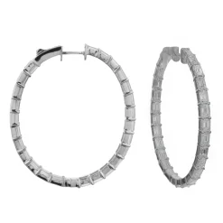 Odessa Emerald Cut Hoop Earrings