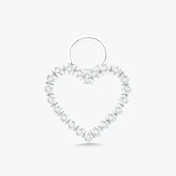 Open Heart Huggie Earring Charms