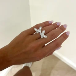 Ophelia Baguette Butterfly Ring