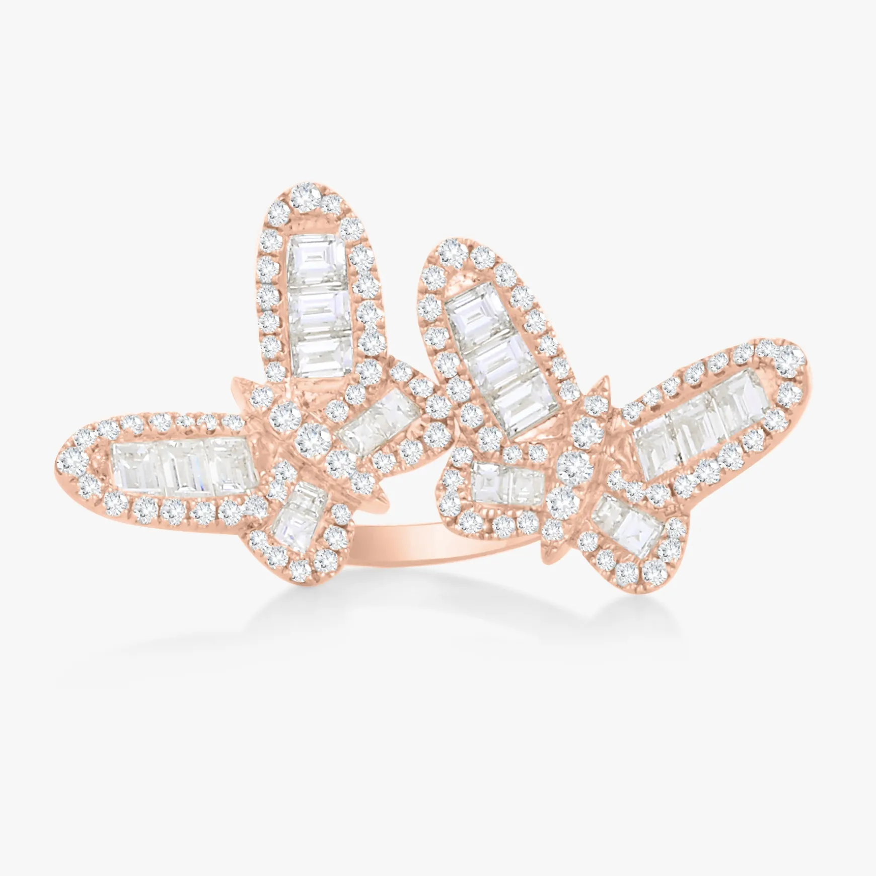 Ophelia Baguette Butterfly Ring