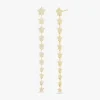 Orion Pave Diamond Dangle Star Stud Earrings 1.19 ctw