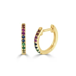 Over The Rainbow Sapphire Huggies 10mm