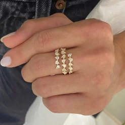 Paislee Pear Crossover Diamond Ring