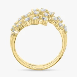 Paislee Pear Crossover Diamond Ring