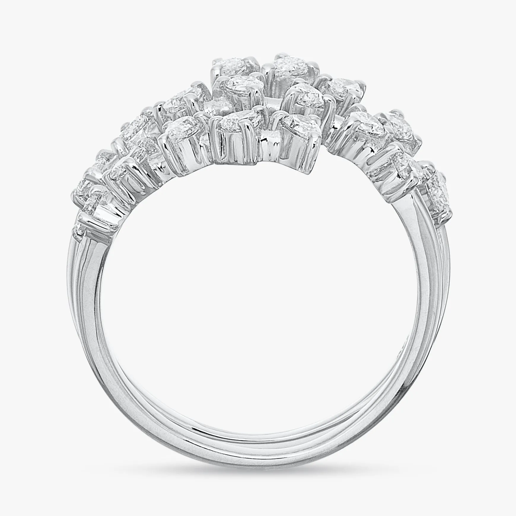 Paislee Pear Crossover Diamond Ring