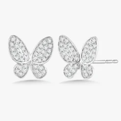 Paloma Butterfly Diamond Stud Earrings