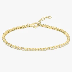 Parker Bezel Diamond Tennis Bracelet with Lobster Closure 0.84 ctw