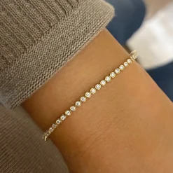 Parker Bezel Diamond Tennis Bracelet with Lobster Closure 0.84 ctw