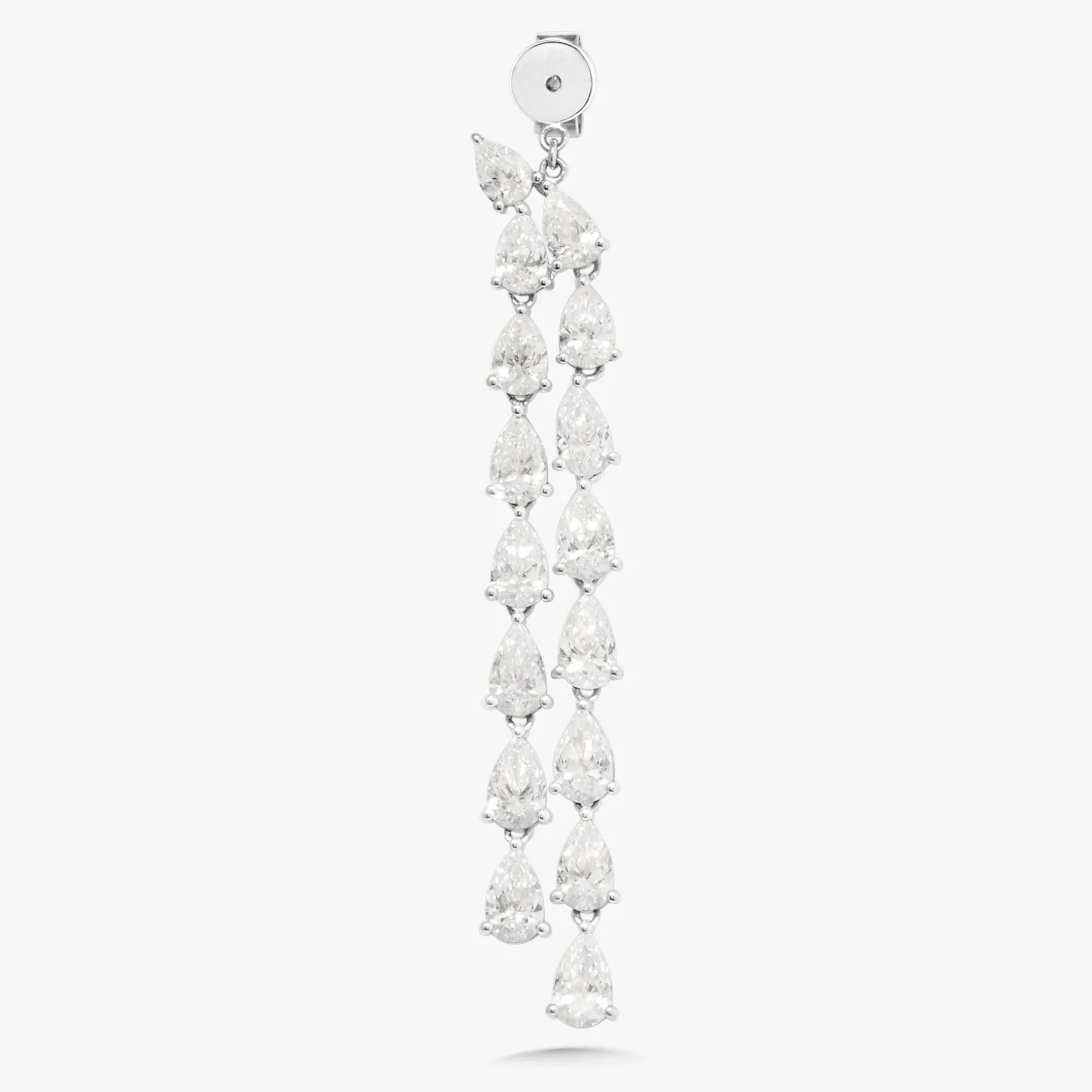 Pear Diamond Dangle Stud Earrings 22.92 ctw