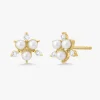 Pearl Cluster Stud Earrings