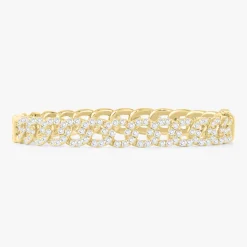 Pilar Pave Chain Link Bangle Bracelet 2.85 ctw