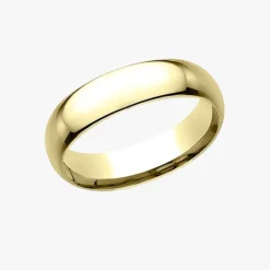 Polished Comfort-Fit Wedding Band 6mm