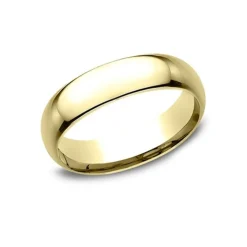 Polished Comfort-Fit Wedding Band 6mm