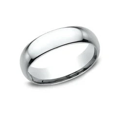 Polished Comfort-Fit Wedding Band 6mm