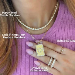 Poppy Illusion Set Diamond Tennis Necklace 5 ctw