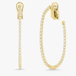 Posie Charlie Cloud® Diamond Hoop Earrings 2.87 ctw