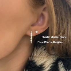 Posie Charlie Cloud® Diamond Huggie Earrings 0.48 ctw