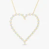 Posie Charlie Cloud® Floating Diamond Heart Necklace 1.00 ctw