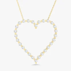 Posie Charlie Cloud® Floating Diamond Heart Necklace 1.00 ctw