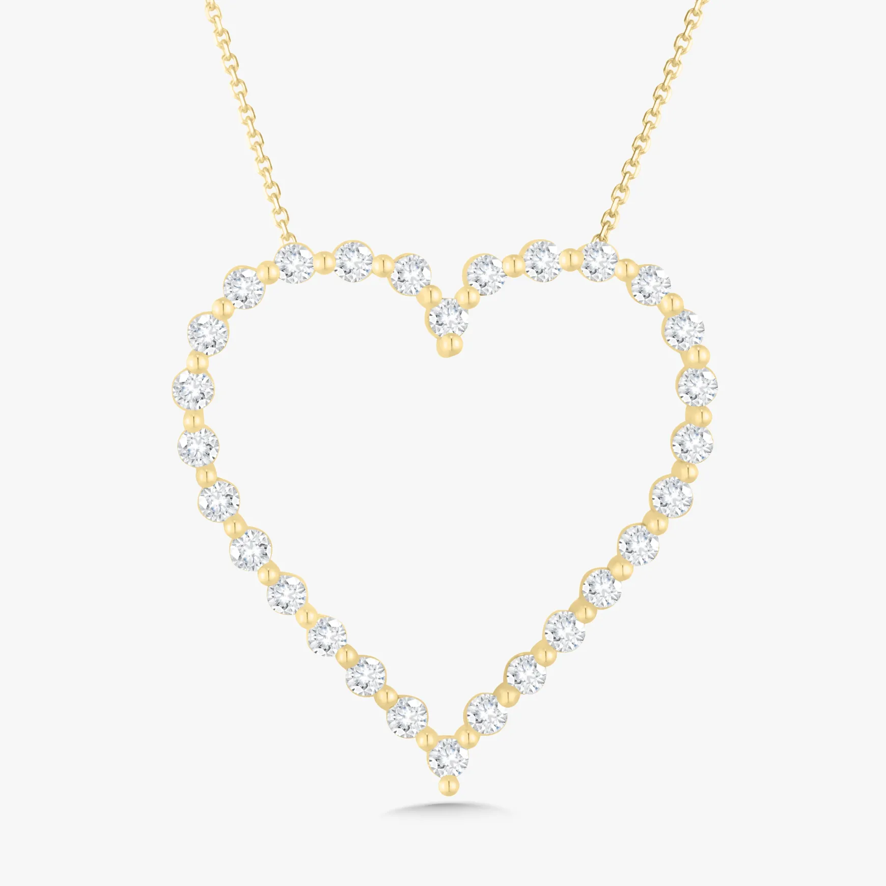 Posie Charlie Cloud® Floating Diamond Heart Necklace 1.00 ctw