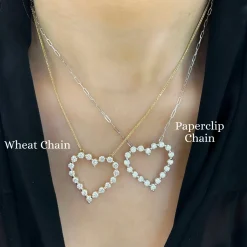 Posie Charlie Cloud® Floating Diamond Heart Necklace 1.00 ctw