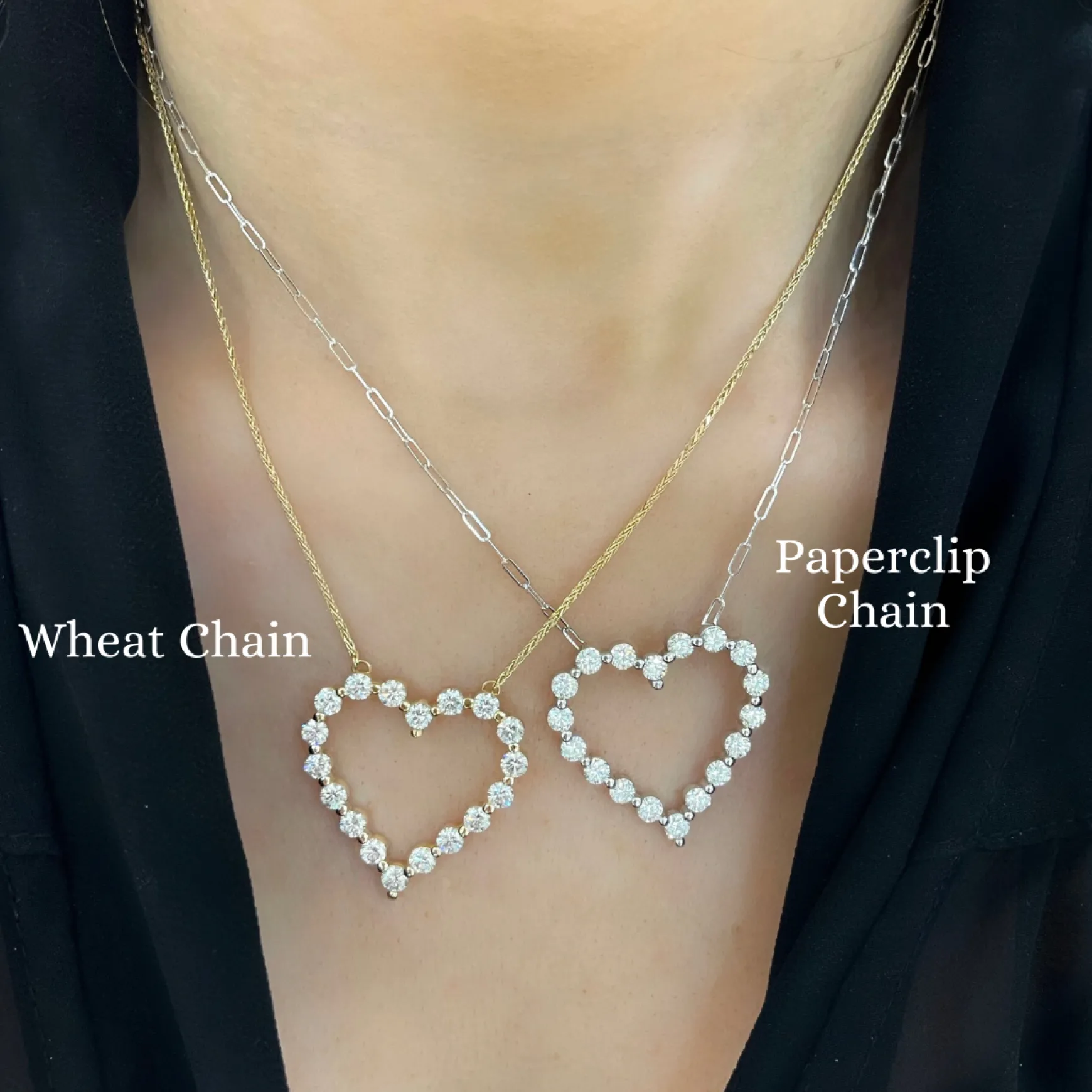 Posie Charlie Cloud® Floating Diamond Heart Necklace 1.00 ctw