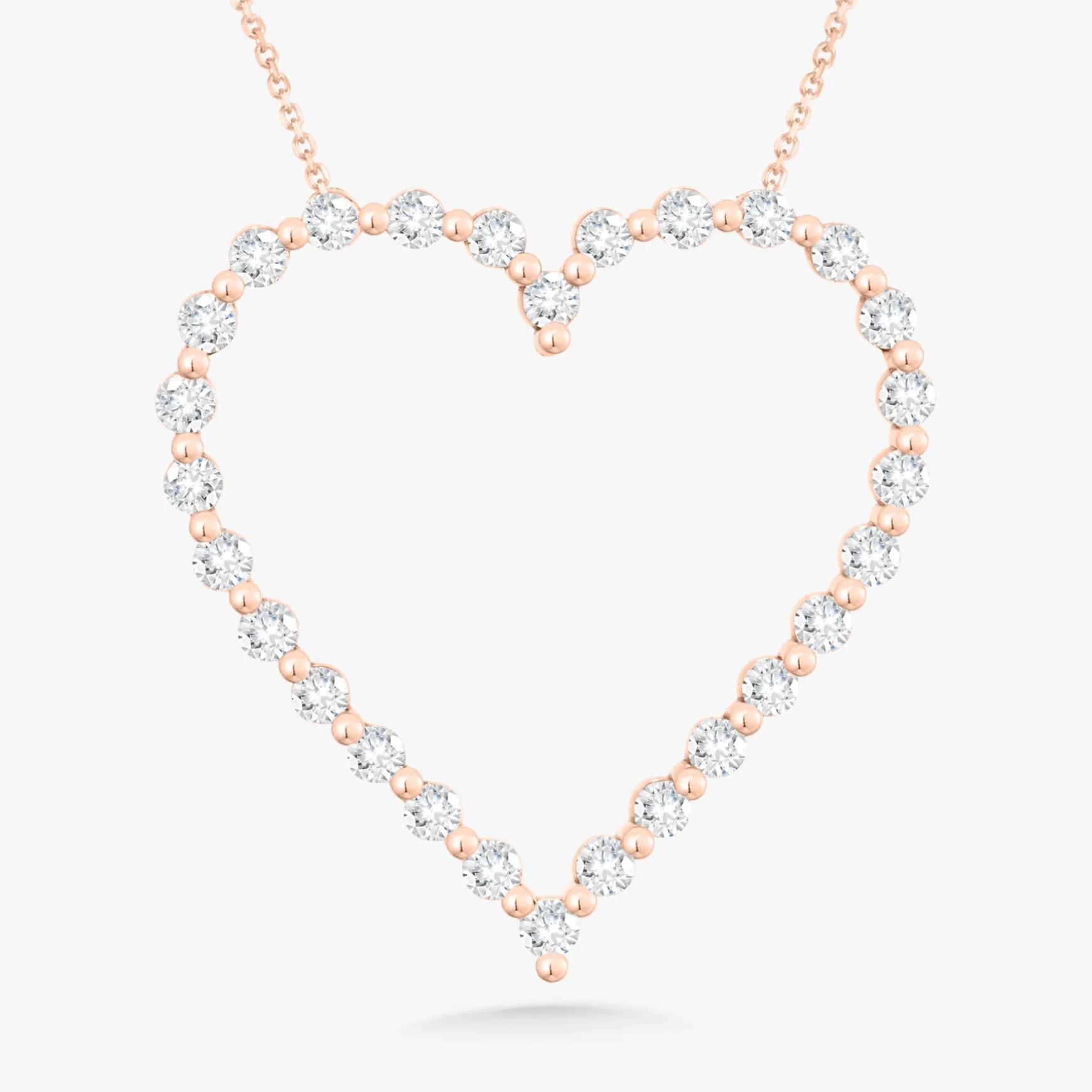 Posie Charlie Cloud® Floating Diamond Heart Necklace 1.00 ctw