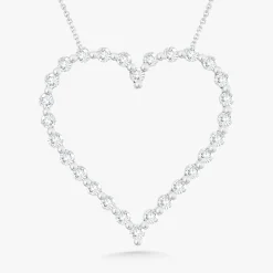 Posie Charlie Cloud® Floating Diamond Heart Necklace 1.00 ctw