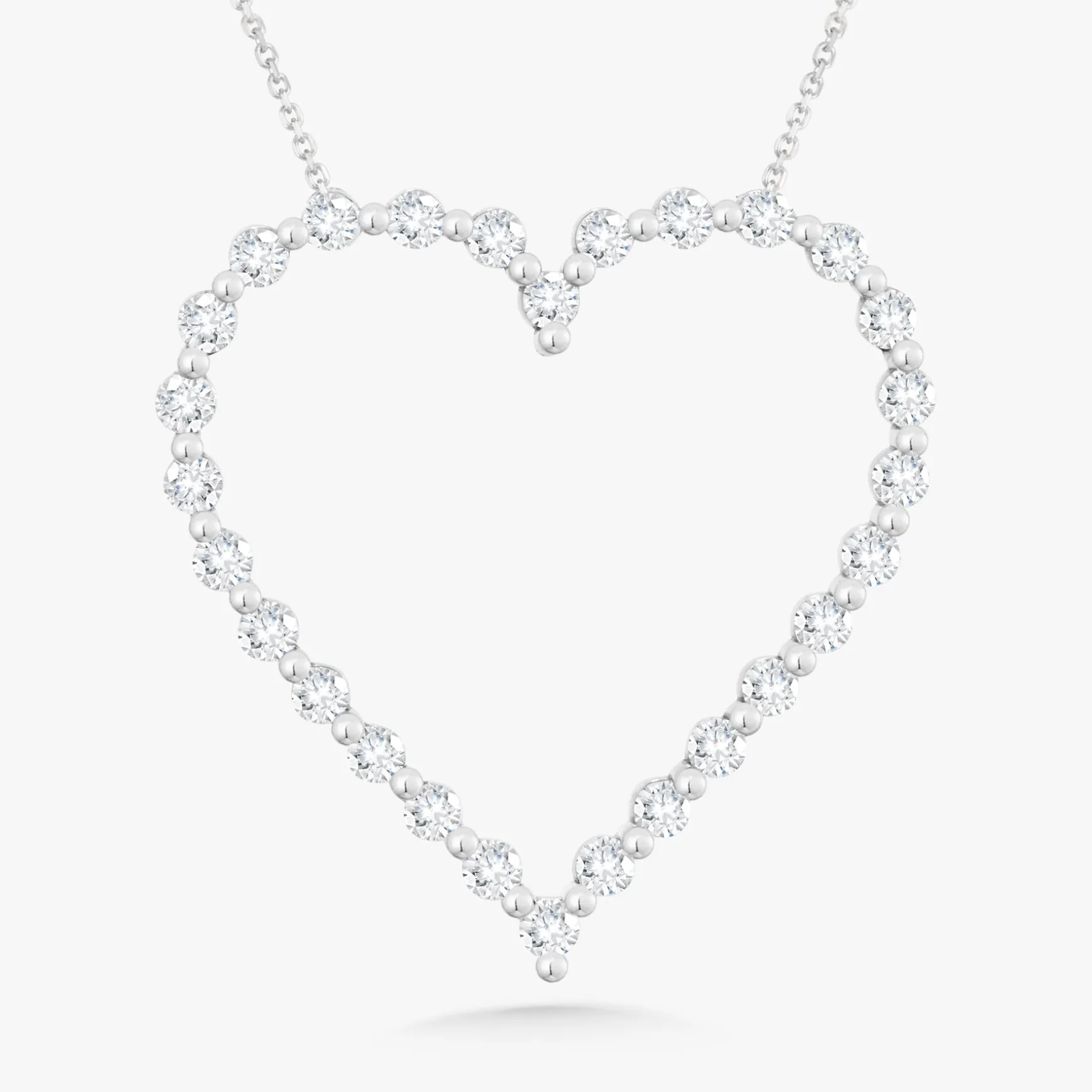 Posie Charlie Cloud® Floating Diamond Heart Necklace 1.00 ctw