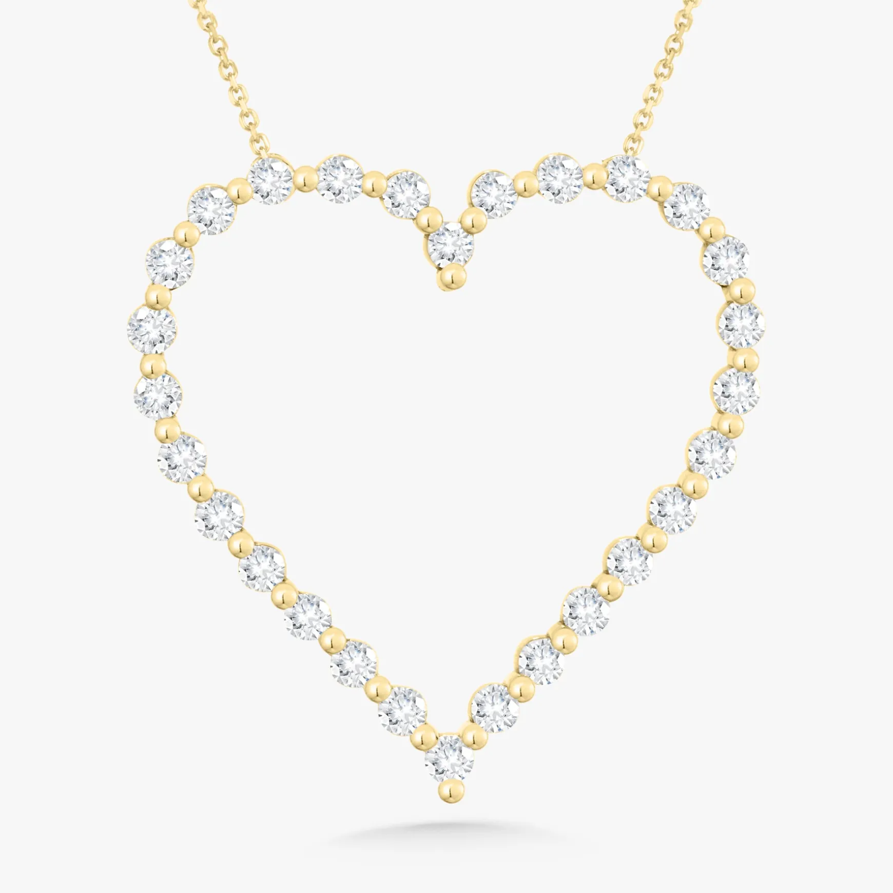 Posie Charlie Cloud® Floating Diamond Heart Necklace 1.00 ctw
