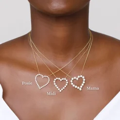 Posie Charlie Cloud® Floating Diamond Heart Necklace 1.00 ctw