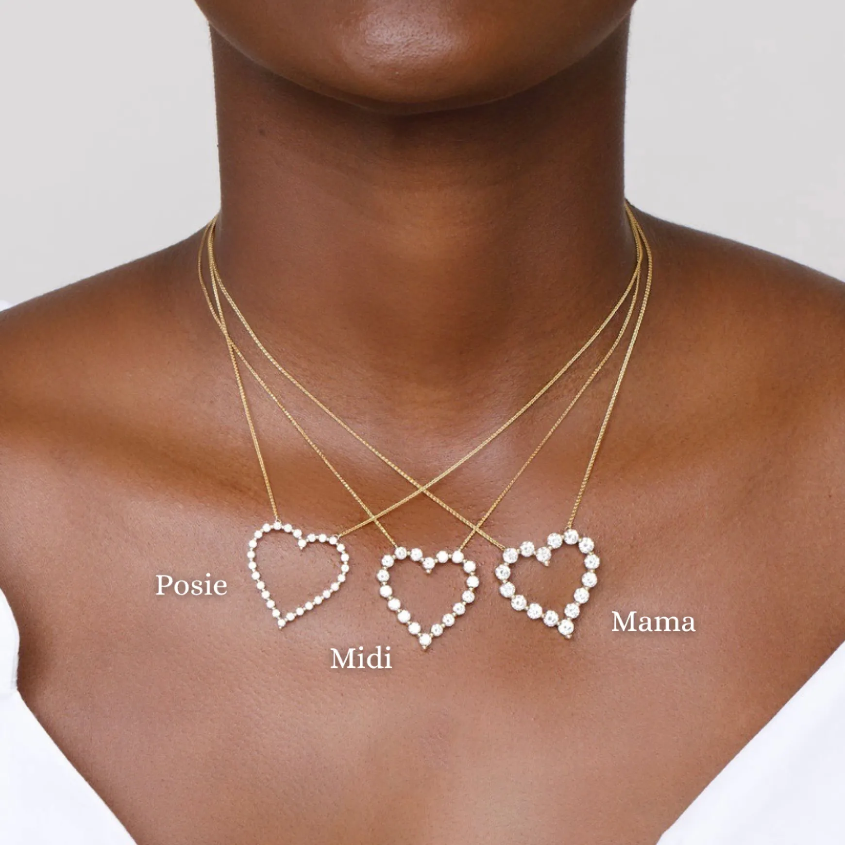 Posie Charlie Cloud® Floating Diamond Heart Necklace 1.00 ctw