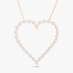 Posie Charlie Cloud® Floating Diamond Heart Necklace 1.00 ctw
