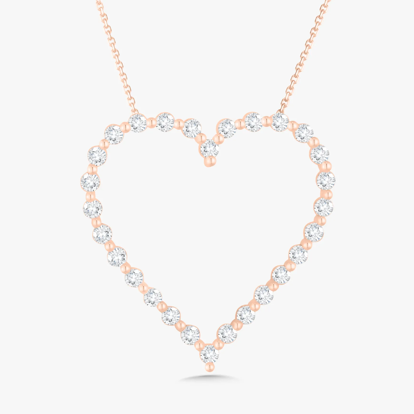 Posie Charlie Cloud® Floating Diamond Heart Necklace 1.00 ctw