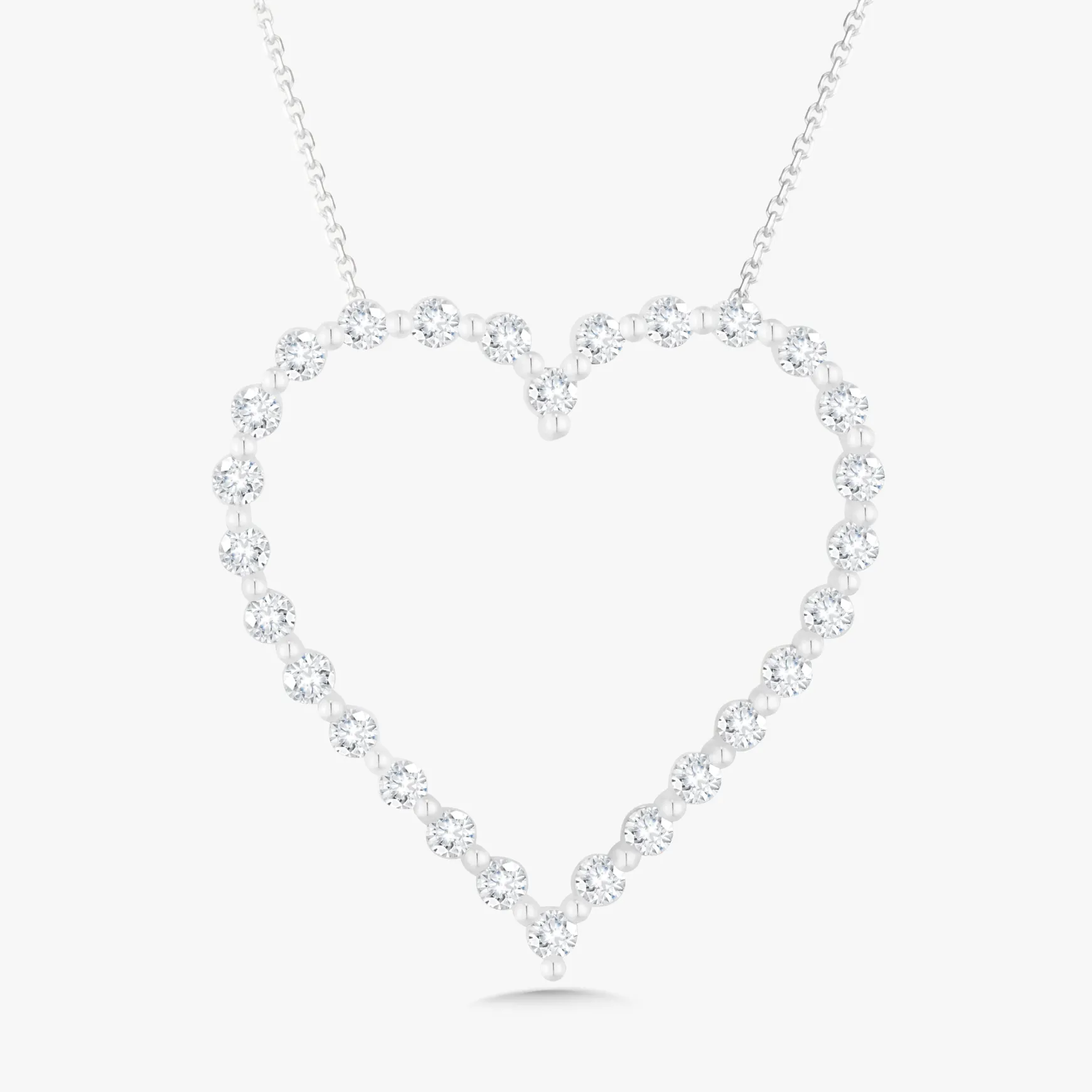 Posie Charlie Cloud® Floating Diamond Heart Necklace 1.00 ctw
