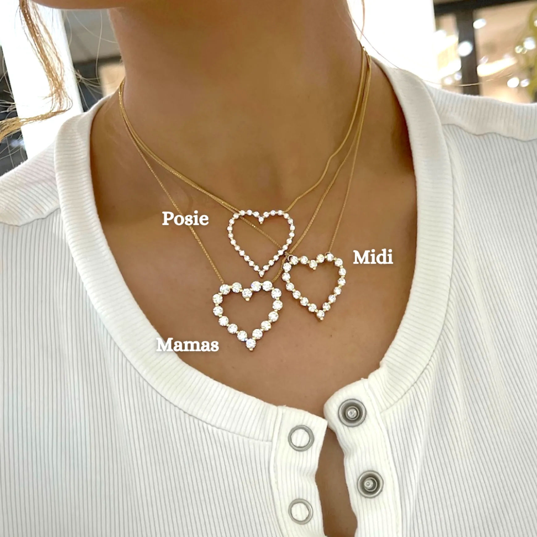 Posie Charlie Cloud® Floating Diamond Heart Necklace 1.00 ctw