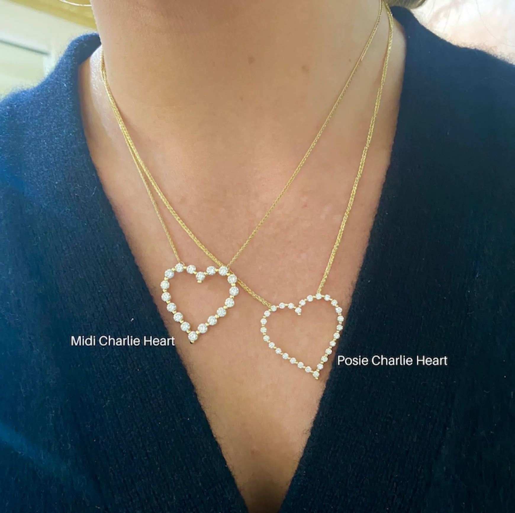 Posie Charlie Cloud® Floating Diamond Heart Necklace 1.00 ctw