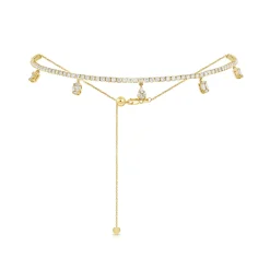 Primrose Dangle Diamond Adjustable Choker Necklace 3.23 ctw