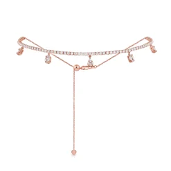 Primrose Dangle Diamond Adjustable Choker Necklace 3.23 ctw