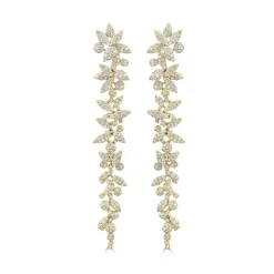 Princess Bride Diamond Two-Way Flower Drop Earrings 4.78 ctw
