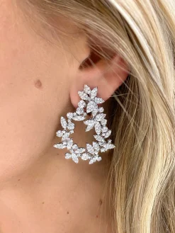 Princess Bride Diamond Two-Way Flower Drop Earrings 4.78 ctw