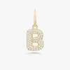 Puffy Bubble Initial Pave Diamond Charm