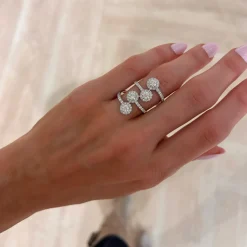 Quartet Crossover Diamond Ring 2.20 ctw