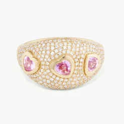 Queen of Hearts Pave Diamond Dome Ring