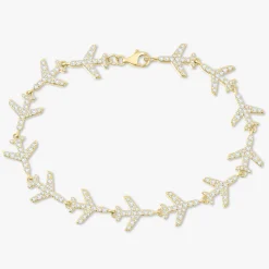 "Cloud Nine" Airplane Diamond Tennis Bracelet 2.07 ctw